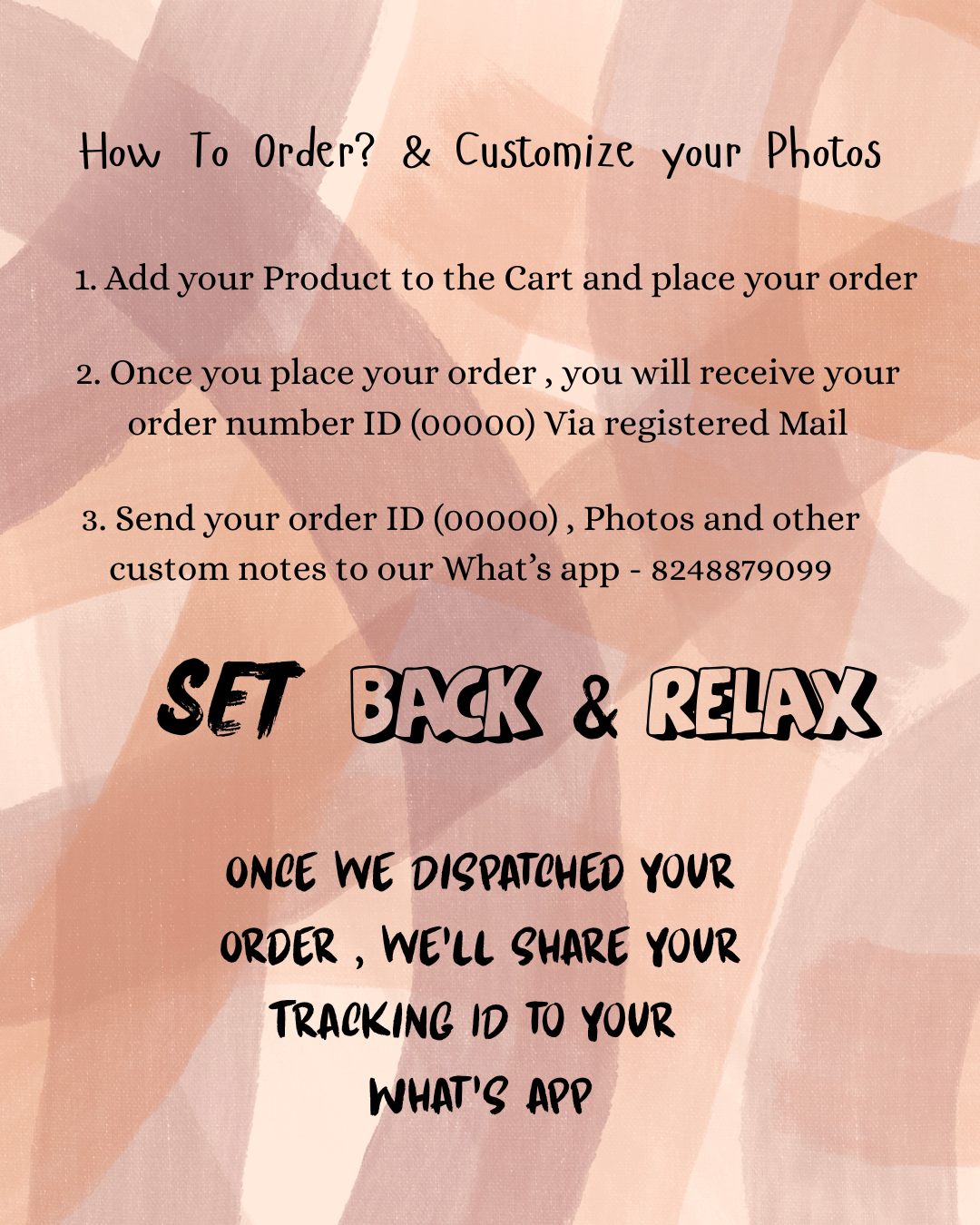 Photo order instruction’