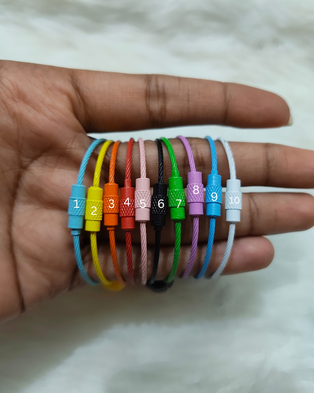 Small Ghungroo Wire Rope Keychain