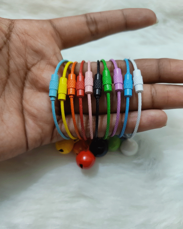 Small Ghungroo Wire Rope Keychain